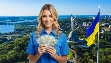Send money transfers to Ukraine in just a few clicks!