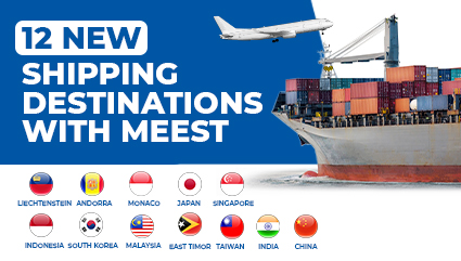 GOOD NEWS! We’ve expanded our shipping services to even more countries – 12 new destinations for your parcels!