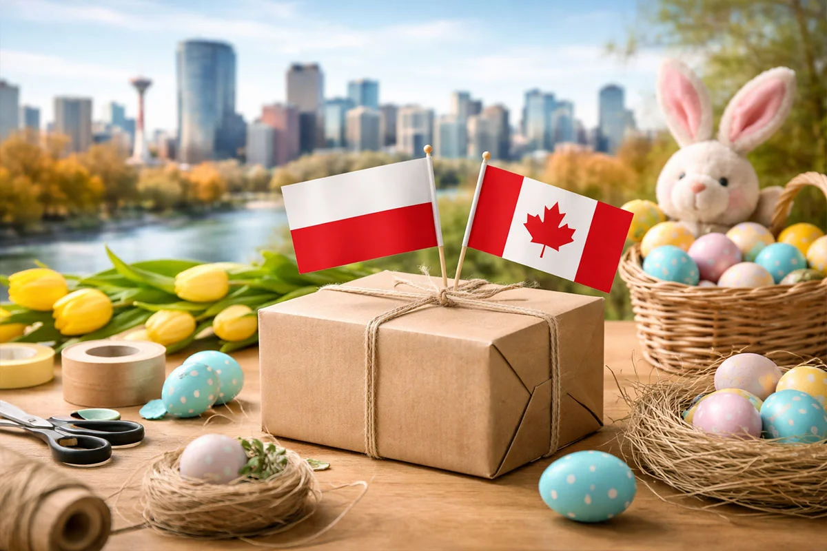 Shipping parcels from Calgary to Poland before Easter